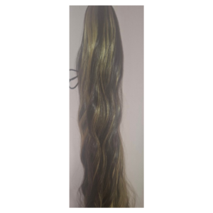 Βrown Ponytail with Blonde highlights